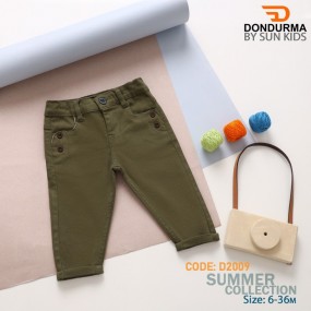 DARK GREEN BABY BOY PANTALONE